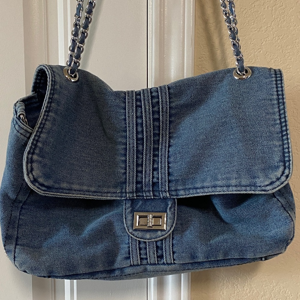 Blue Denim Shoulder Bag - Picture 2 of 9